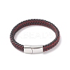 Microfiber Imitation Leather Braided Cord Bracelets BJEW-E345-07-P-1