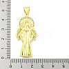 Rack Plating Brass Micro Pave Clear Cubic Zirconia Pendants KK-B091-30G-05-3