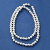 Electroplated Synthetic Magnetic Hematite Beads Strands G-I364-D01-S-3