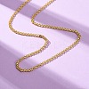 3MM Brass Double Cable Chain Necklaces NJEW-C094-02G-1