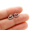 201 Stainless Steel Stud Earrings FS-WGB18B1-10-2
