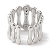 304 Stainless Steel Open Cuff Ring for Women RJEW-F166-04P-02-3
