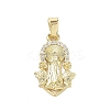 Brass Micro Pave Cubic Zirconia Pendants KK-K368-03B-G-1