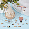 24Pcs 2 Colors Alloy Crystal Rhinestone Pendants ALRI-SC0001-55-3
