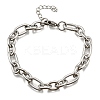 304 Stainless Steel Figaro Chains Bracelets for Men Women BJEW-R021-07P-4