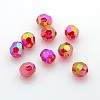 Eco-Friendly Transparent Acrylic Beads TACR-PL642-8mm-27-1