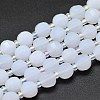 Natural Blud Chalcedony Beads Strands G-K306-A27-8mm-1