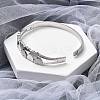 304 Stainless Steel Hinged Bangles for Women BJEW-A011-19P-3