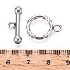 Non-Tarnish 304 Stainless Steel Ring Toggle Clasps LS-STAS-A092-09I-P-3