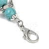 Angel Synthetic Turquoise Beads & Alloy Sea Animal Pendant Decorations HJEW-JM03074-4