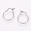 304 Stainless Steel Hoop Earrings X-STAS-K148-09-2
