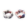 Flower Hollow Glazed Porcelain Bead Frame PORC-A034-09G-2