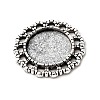 Tibetan Style Alloy Pendant Cabochon Settings TIBEP-N003-73AS-2