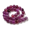 Faceted Natural Dragon Veins Agate Beads Strands G-F447-12mm-L02-3
