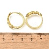 Brass Clear Cubic Zirconia Hoop Earrings EJEW-M047-26G-5