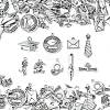 100Pcs 10 Styles Tibetan Style Alloy Pendants TIBEP-CJ0002-63-3