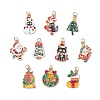 10Pcs Christmas Alloy Enamel Pendants PALLOY-JF04133-1