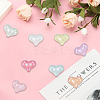 50Pcs UV Plating Opaque Acrylic Beads OACR-SP0001-90-7