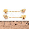 925 Sterling Silver Steel Blue Enamel Beads with Chain STER-T008-65G-3