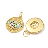 Brass Micro Pave Clear Cubic Zirconia Pendants CU-T001-04G-2