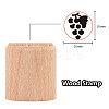 Wood Wax Seal Stamp AJEW-WH0122-007-2