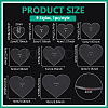 9Pcs 9 Styles Acrylic Template DIY-BC0011-94-2