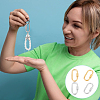 6Pcs 2 Colors 304 Stainless Steel Screw Carabiner Lock Charms STAS-UN0060-77-6