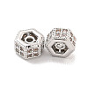 Brass Micro Pave CLear Cubic Zirconia Beads KK-Z044-07P-2