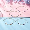 Chakra Theme Adjustable Natural Mixed Gemstone Braided Bead Bracelets for Women BJEW-JB11619-1