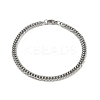 201 Stainless Steel Cuba Chian Bracelet for Men BJEW-B138-01P-4