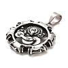 Tibetan Style 304 Stainless Steel Pendants STAS-M334-17AS-2