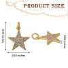 5Pcs Brass Micro Pave Clear Cubic Zirconia Charms ZIRC-SZ0002-64-2
