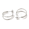 Non-Tarnish 304 Stainless Steel Moon Stud Earrings for Women EJEW-Z066-10P-2