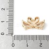 Brass Micro Pave Cubic Zirconia Beads KK-A253-07G-3