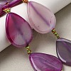 Natural Banded Agate Beads Strands G-F825-F01-01B-5