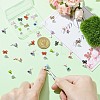 24Pcs 8 Colors Lily of the Valley Alloy Cabochons MRMJ-CJ0001-30-4