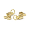 Real 18K Gold Plated Brass Micro Pave Clear Cubic Zirconia Charms KK-E068-VB411-10-3
