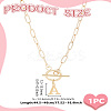 304 Stainless Steel Letter Pendant Necklaces NJEW-LP0001-52A-G-2