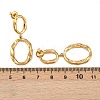 304 Stainless Steel Oval Dangle Stud Earrings EJEW-I319-02G-5