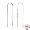 Anti-Tarnish Rhodium Plated 925 Sterling Silver Stud Earring Findings STER-E051-B-01P-6