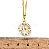 Brass Clear Cubic Zirconia Pendant Necklaces for Women NJEW-A039-02C-G-5
