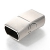Tarnish Resistant 304 Stainless Steel Magnetic Clasps with Glue-in Ends LS-STAS-C020-09P-1