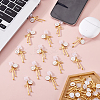 26Pcs 26 Styles Flat Round with Letter & Bowknot Zinc Alloy Enamel Mobile Dustproof Plugs HJEW-GA00054-4