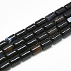 Dyed Natural Black Agate Bead Strands G-T078-06-1