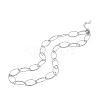 Non-Tarnish 304 Stainless Steel Horse Eye Link Chain Necklace for Men Women LS-STAS-B039-02P-1