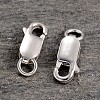 Anti-Tarnish Rhodium Plated 925 Sterling Silver Lobster Claw Clasps STER-K014-H154-12mm-P-1