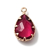 Faceted Glass Pendants LS-GLAA-WH0031-54Q-1
