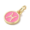 Real 18K Gold Plated Brass Enamel Charms KK-L216-001G-A04-2