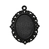 Electrophoresis Alloy Oval Pendant Cabochon Settings PALLOY-Q304-50-NR-1