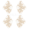 Flower Shape Polyester Embroidery Sew on Flower Appliques LS-DIY-WH20032-60A-1